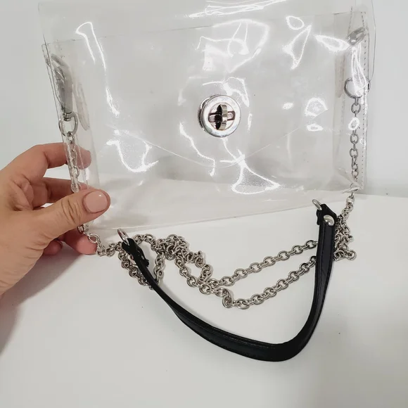 Transparent Chain Shoulder Bag - Picture 6 of 9